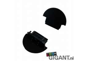 Eindkap met kabeldoorvoer 09ZWART-INBOUW