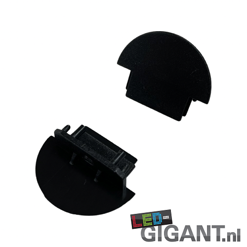 Eindkap met kabeldoorvoer 09ZWART-INBOUW