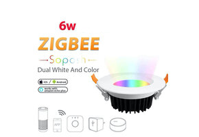GLEDopto Zigbee LED inbouwspot RGBCCT 6 watt (2000K-6500K) - Smarthome compatible