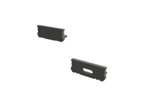 Eindkapje met kabeldoorvoer voor  P1-ZWART