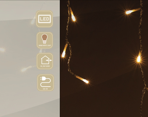 IJspegel kerstverlichting warm wit 7 meter 192 ijspegels voor binnen & buiten - Luume