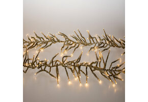 Cluster Kerstverlichting dual color warm wit en wit 1512 LED 11 meter transparante kabel - IP44 voor binnen en buiten - LUKSUS