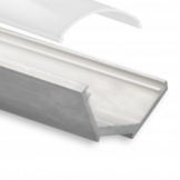 LED hoekprofiel 2 meter met half ronde cover 22,63mm x 8,06mm - C25ALU