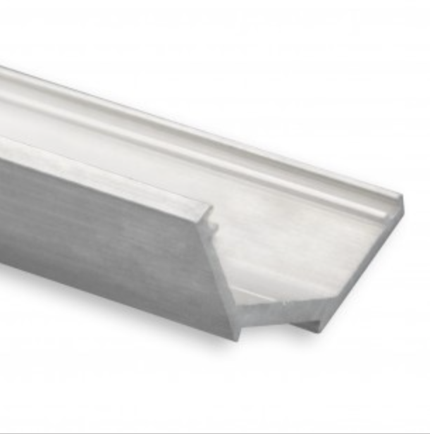 LED hoekprofiel 2 meter met half ronde afdekking 22,63mm x 8,06mm - C25ALU