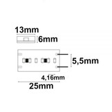 Waterdichte LED strip warm wit 10w 800lm/meter 24VDC IP67 3000K 5m Rol