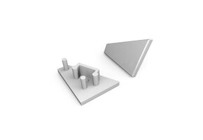CORNER14 EE7F/TY eindkap - Geanodiseerd aluminium