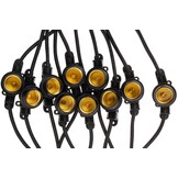 Koppelbare LED feestverlichting 10 meter lang met 20 lichtpunten E27 - prikkabel