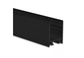 Zwart opbouw LED strip profiel 2 meter met opaal klikcover 18.5 mm x 23 mm - 18.2ZWART