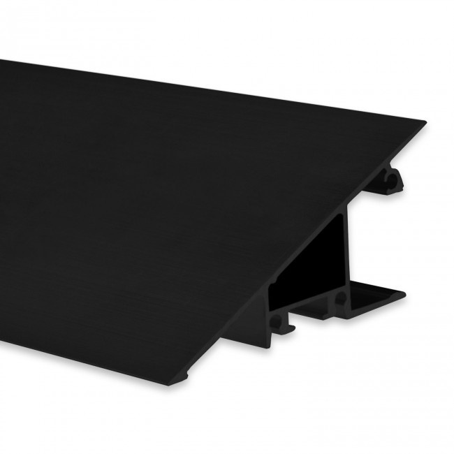 Zwart LED wandprofiel 2 meter met opaal cover 27.4 mm x 58.4 mm - VA3 ZWART