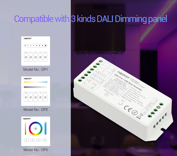 Dimbare LED controller 5 in 1 LED strip controller - Miboxer LS2