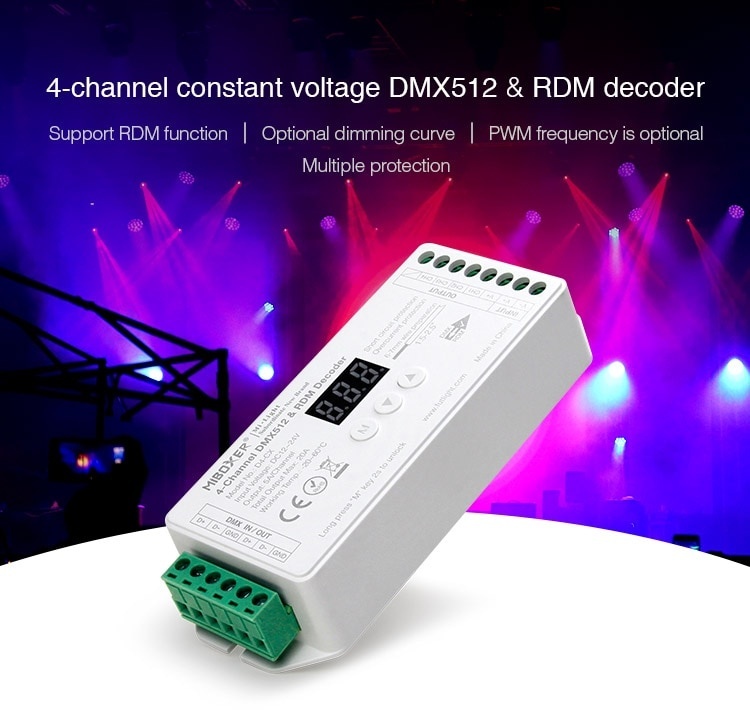 DMX Controller 512 4-Kanaal 12-24V MiBOXER D1-CX