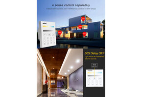 DMX Dual white CCT LED wanddimmer - Draadloos MIBOXER - X2