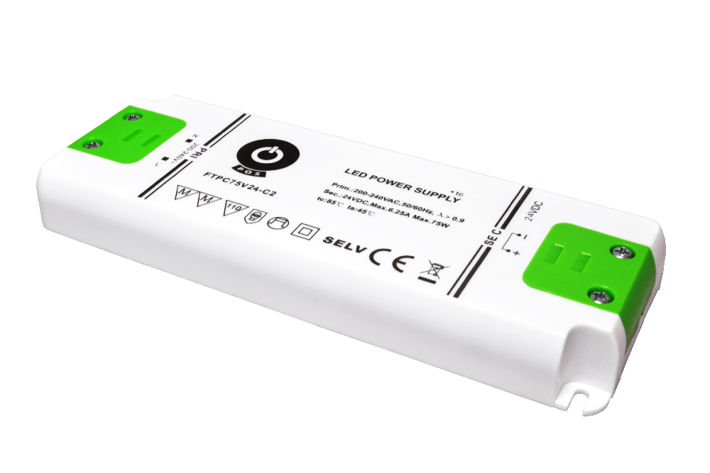 Compacte LED voeding 75 watt 24 volt 3.13 Ampère - IP20 - FTPC75V24-C (NIET DIMBAAR)