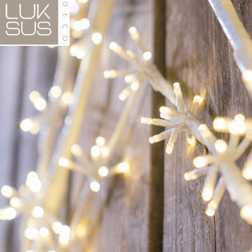 Kerstster 120 cm met 400 led lampjes warm wit - maat M
