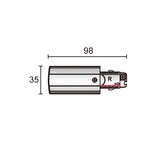 3- fase rail aansluitstuk- wit - links LG62000022W