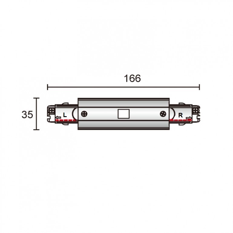 3- fase rail middenvoeding- wit - LG62000024W