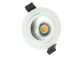 Ronde LED armatuur - Kantelbare LED spot behuizing - Wit LGZWITBA-D