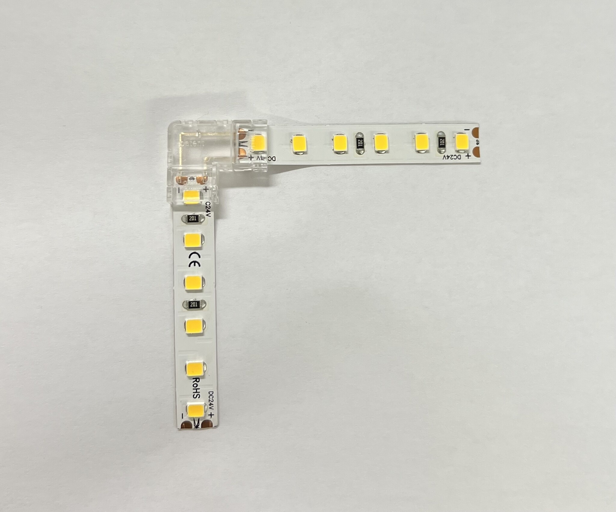 LED strip L hoek connector 8mm