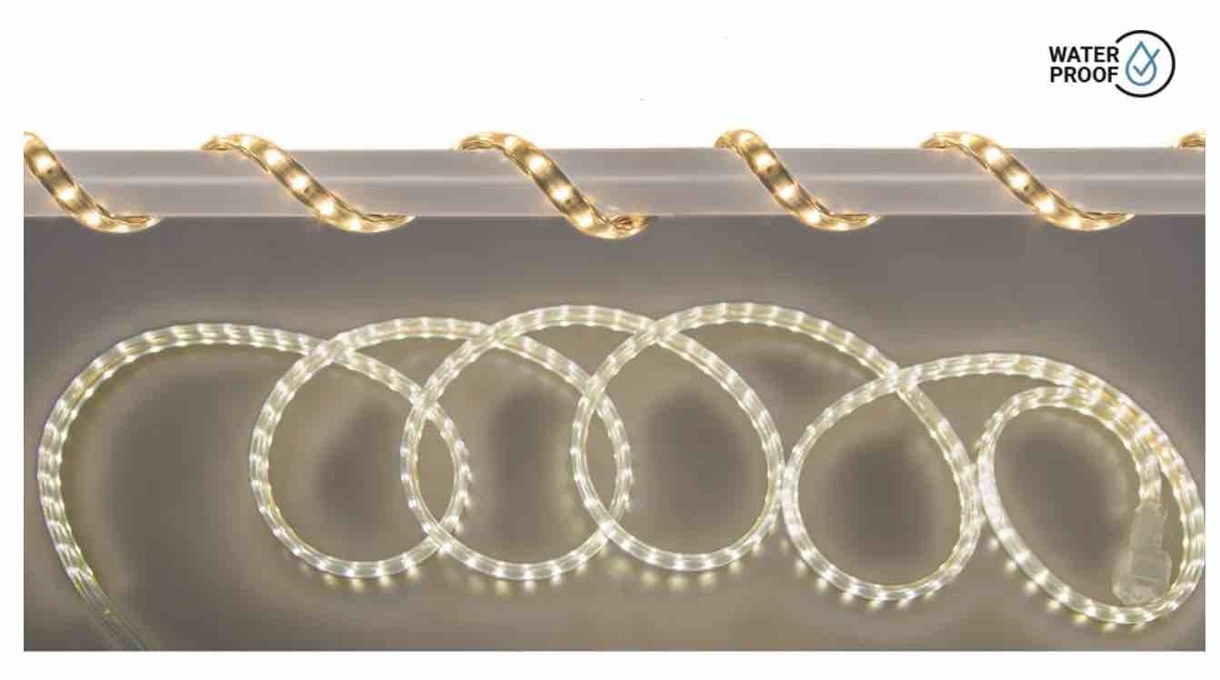Koppelbare waterdichte LED Lichtslang - 2 meter - natuurlijk wit 4000K 230V 12W + stroomkabel 1,5m - STARTSET PRO