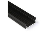 Zwart WIDE24 G/W breed LED opbouwprofiel - 32 x 11mm - Zwart - afdekking naar keuze