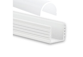 Wit LED strip profiel 2 meter met half ronde cover 16,80mm x 16,80mm - 05.2WIT