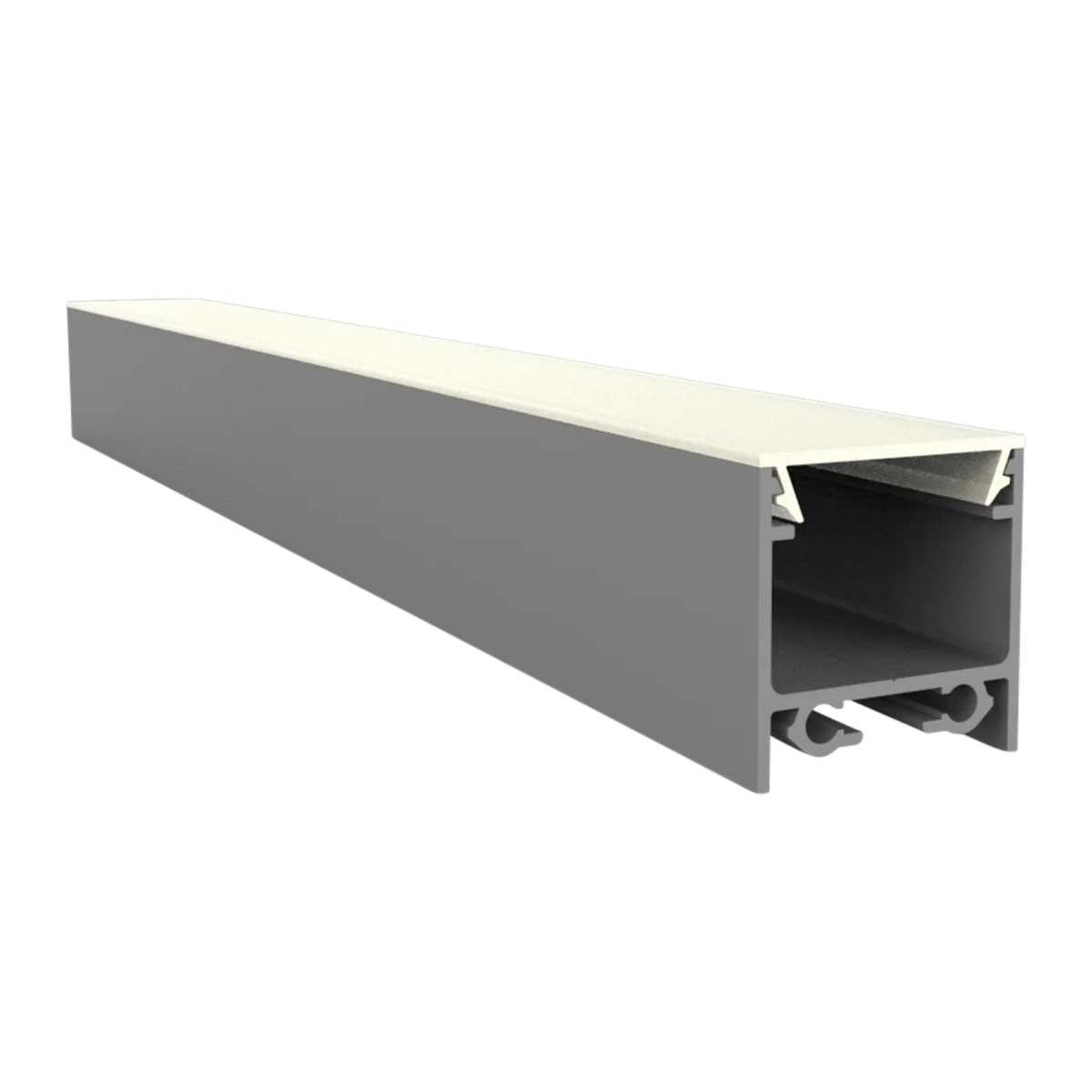 LED opbouw profiel met afdekking 20 mm x 20 mm - 318ALU