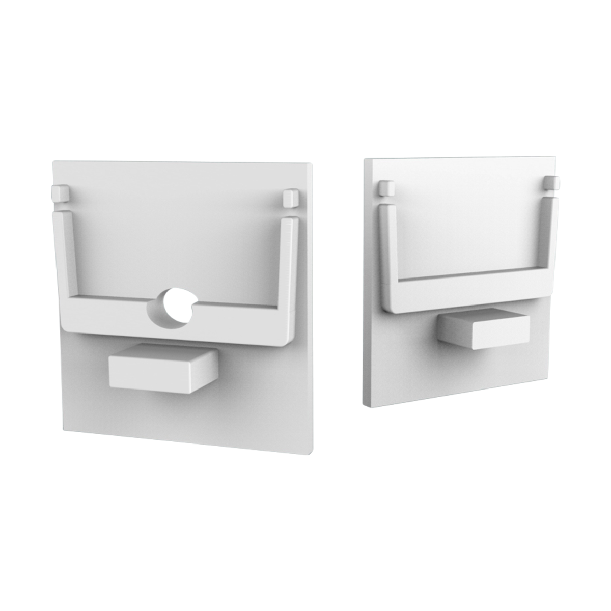 Eindkap  zonder kabeldoorvoer - XL306WIT