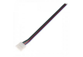 10mm RGBW / RGBWW LED strip verbindingsstuk met draad 1 zijdig - IP20
