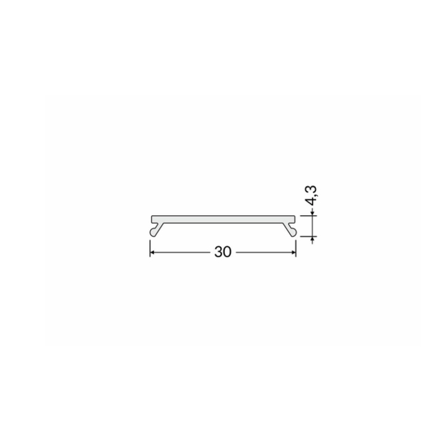 20 meter Losse LED profiel klikafdekking - Zwart - XL10ALU, XL10WIT, XL10ZWART,XL11ALU, XL11WIT, XL11ZWART