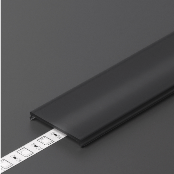 20 meter Losse LED profiel klikafdekking - Zwart - XL10ALU, XL10WIT, XL10ZWART,XL11ALU, XL11WIT, XL11ZWART