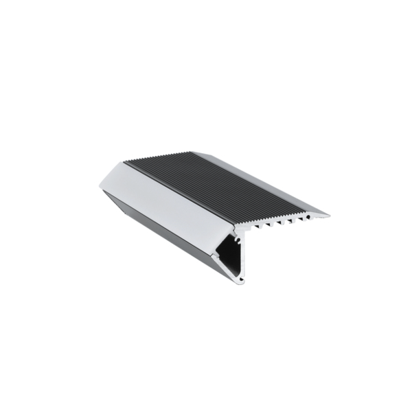 Zwart LED trapprofiel 2 meter met klikafdekking 58,9mm x 27,5mm – B12ZWART