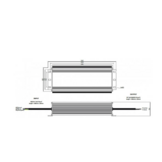 110V LED driver 200 watt 24 volt 8,33 Ampère – IP67 waterdicht – GLG-200-24 - LET OP 110VAC