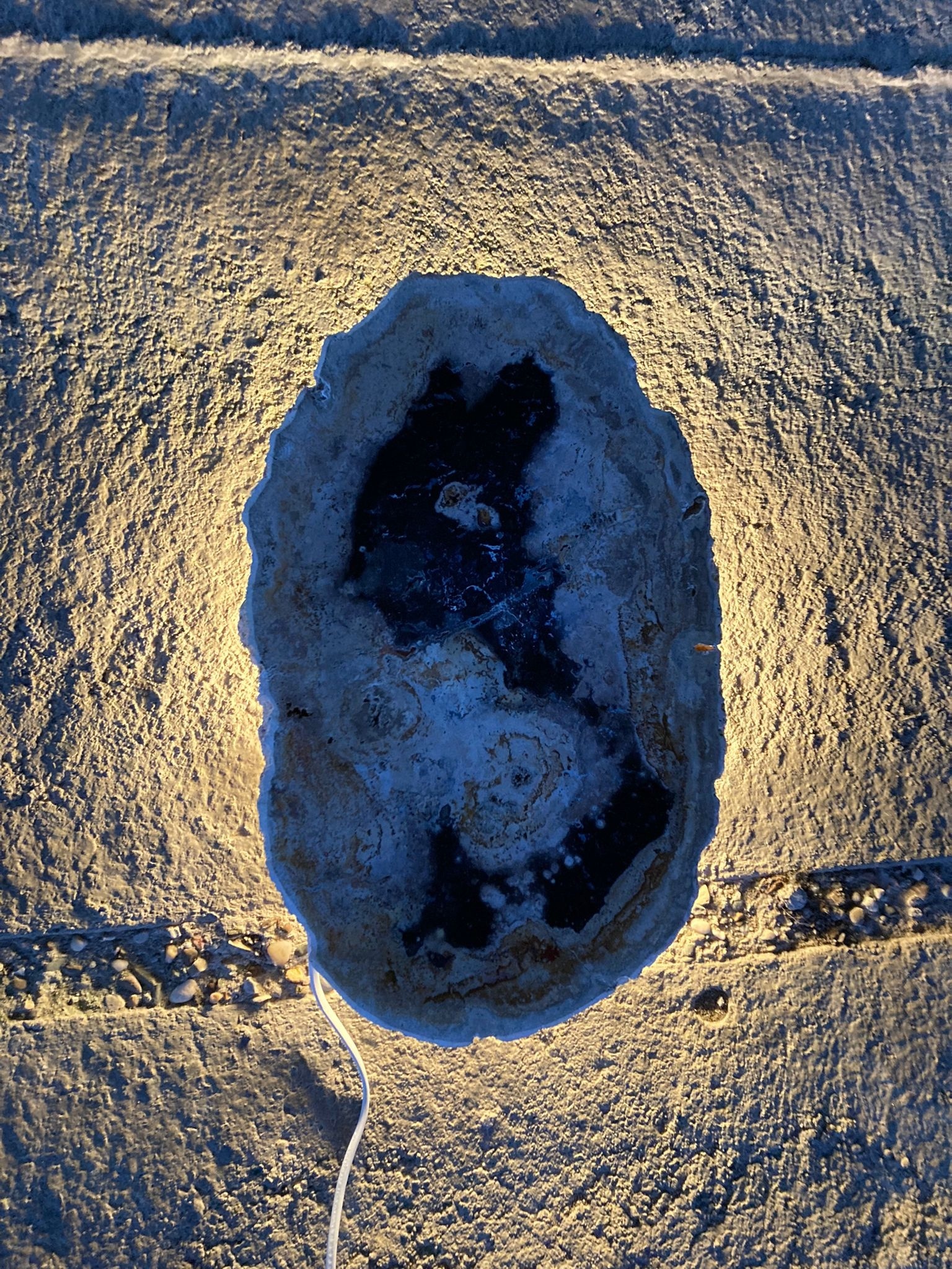 Versteend houten design lamp -  Dual White - 2700k - 6500k - #104