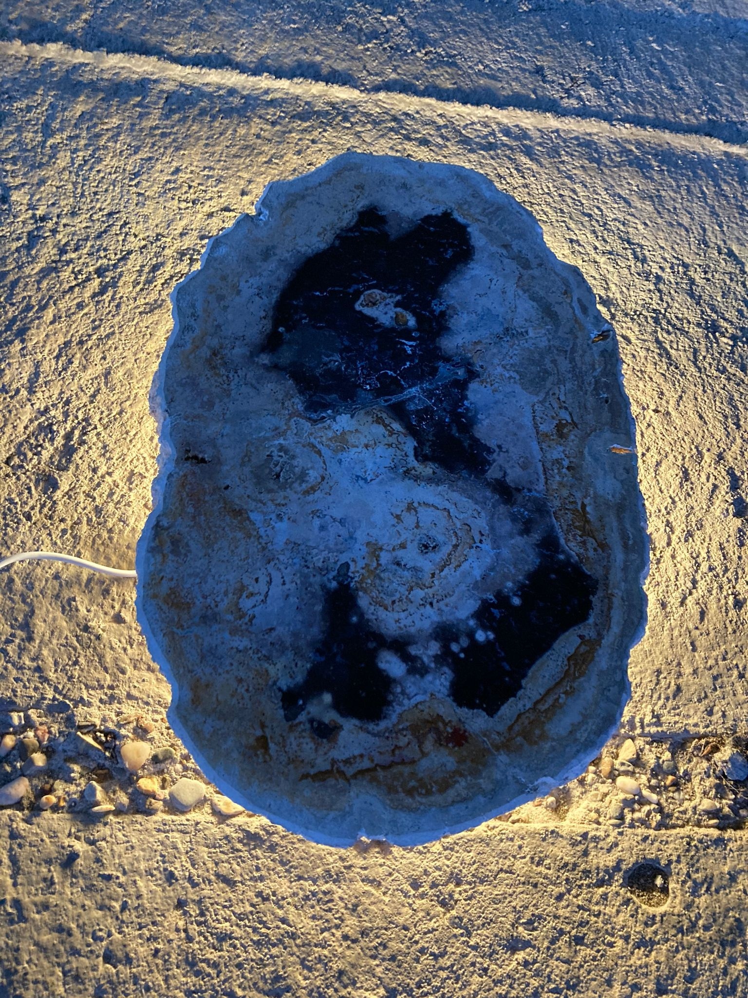 Versteend houten design lamp -  Dual White - 2700k - 6500k - #104