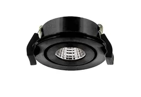 LED Inbouwspot ZWART – warm wit 3000k 2.1w - Lumiko Venice XPG