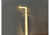 Doorverlichte 24 volt COB LED Strip - 90 graden transparante hoek connector T.B.V. 3000K warm witte COB LED Strips - IP20