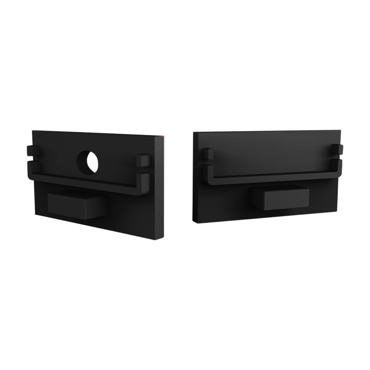 Eindkap met kabeldoorvoer - XL304ZWART