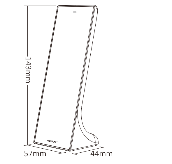 Design LED afstandsbediening tafelmodel + Zwarte wandhouder voor ieder type LED – 3 zones – Miboxer Y3