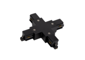 1-FASE rail X connector - zwart