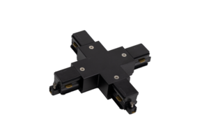 1-FASE rail X connector - zwart