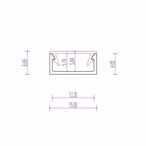 Zwart LED profiel inclusief klikafdekking 8,84 x 20mm- 304ZWART