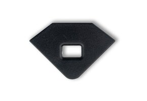 PO23V2 eindkap met kabeldoorvoer - Zwart