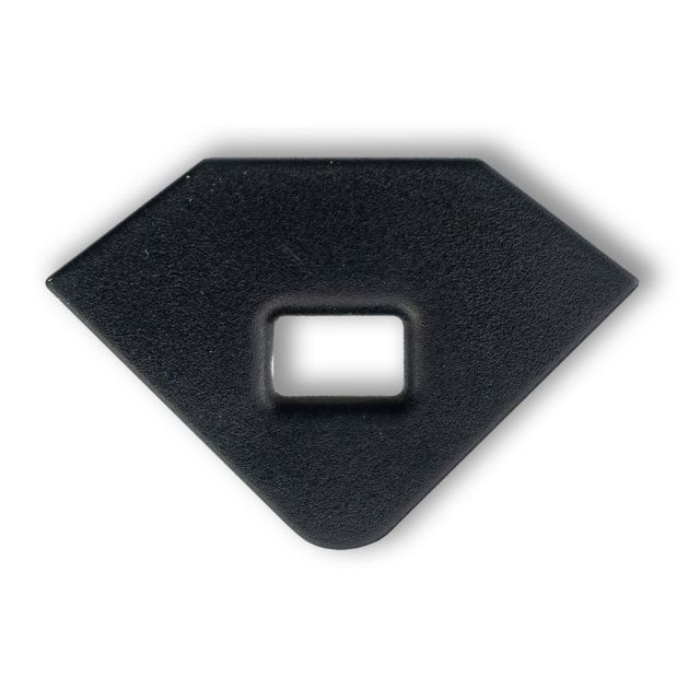 Eindkap met kabeldoorvoer - C23.2ZWART