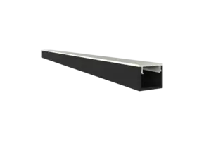 Zwart SLIM LED strip profiel met klikcover 10 mm x 8 mm - SLIM308ZWART
