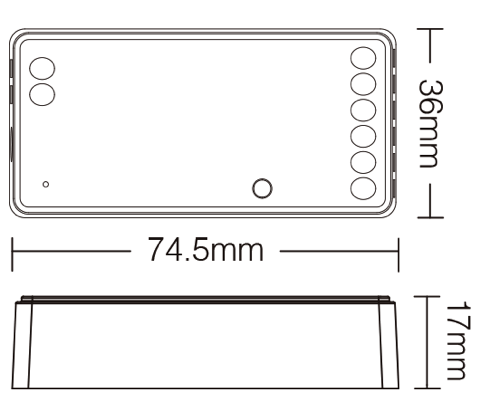 5 in 1 TUYA - Zigbee + 2,4ghz LED controller 5 in 1 - voor Single Color/Dual White/RGB/RGBW/RGBWW/RGBCCT LED strips 12-24v - SZ5