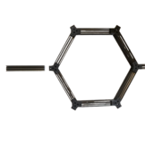 LED strip profiel honingraat Y verbinder XL306ZWART serie verbindingsstuk - inclusief schroeven