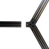 LED strip profiel honingraat Y verbinder XL306ZWART serie verbindingsstuk - inclusief schroeven