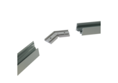 Connector 135° zwart voor LED strip profiel 318ZWART