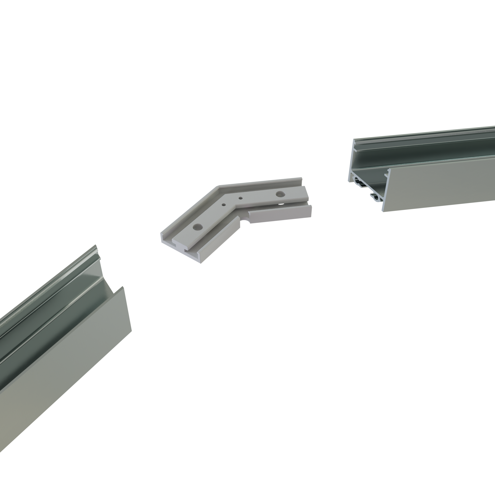 Connector 135° zwart voor LED strip profiel 318ZWART