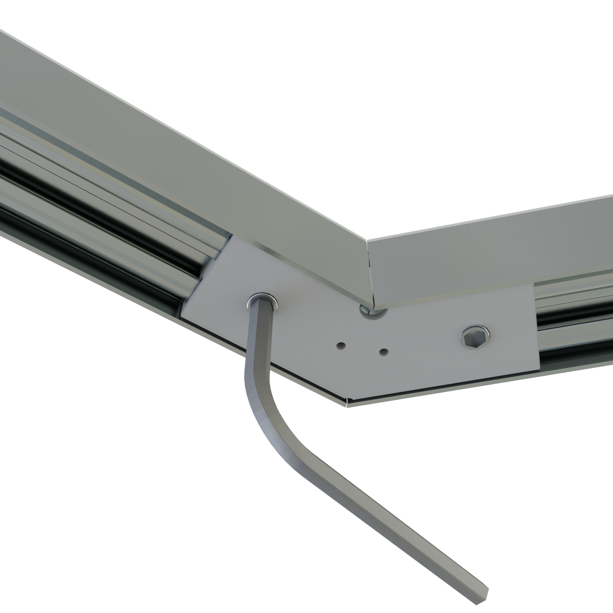 Connector 135° voor LED strip profiel 318ALU